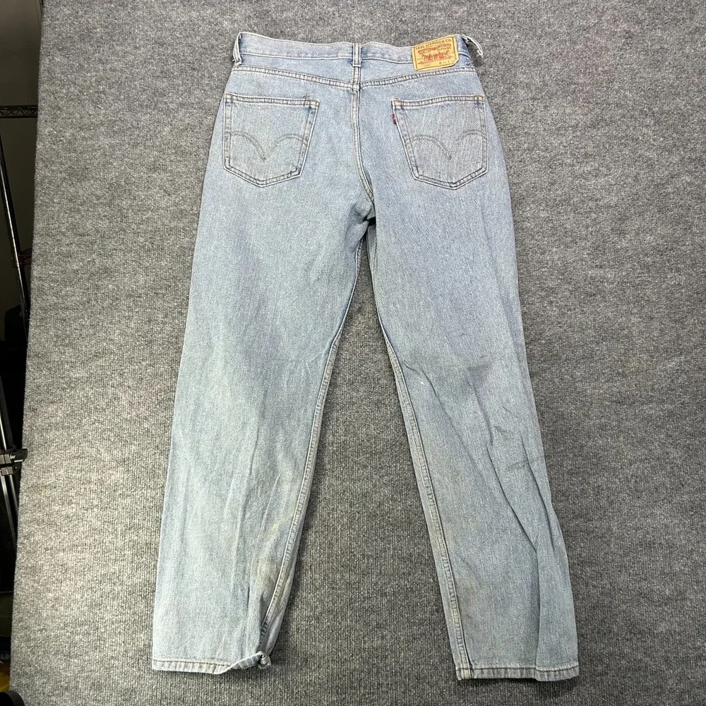Levi's 550 Relaxed Fit Jeans Mens Light Blue Wash Denim Cotton Zip Fly - 33X32.5